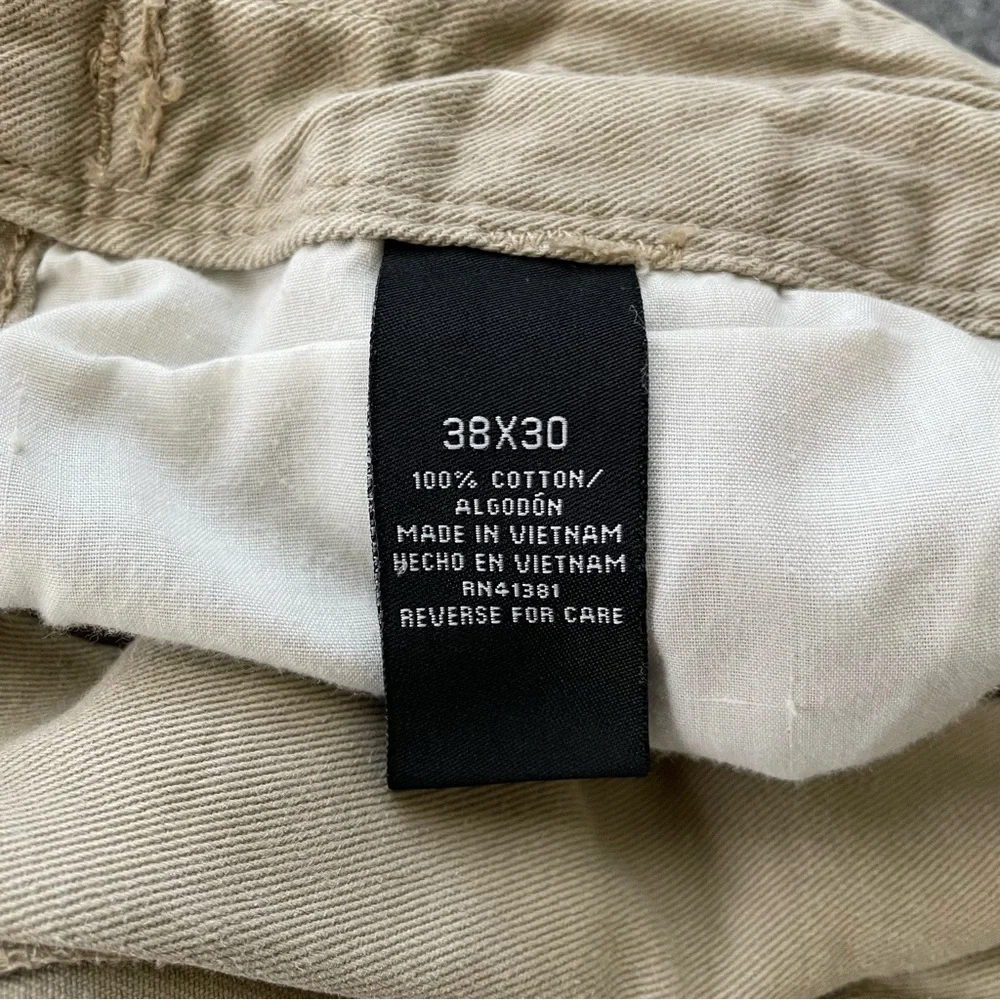 VTG Polo Jeans Co Ralph Lauren Cargo Pants Mens 38x30 (~26.5) Khaki Y2K Utility - Picture 5 of 16